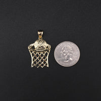 10K  Basketball Hoop Pendant