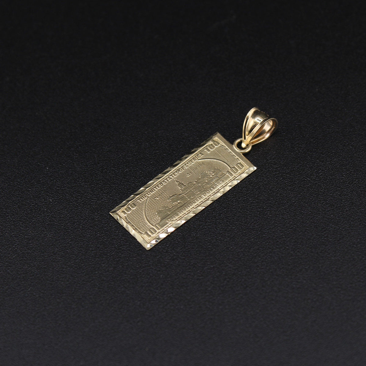 10K Hundred Dollar Bill Pendant