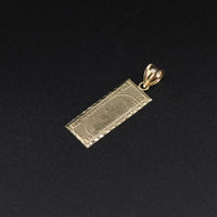10K Hundred Dollar Bill Pendant