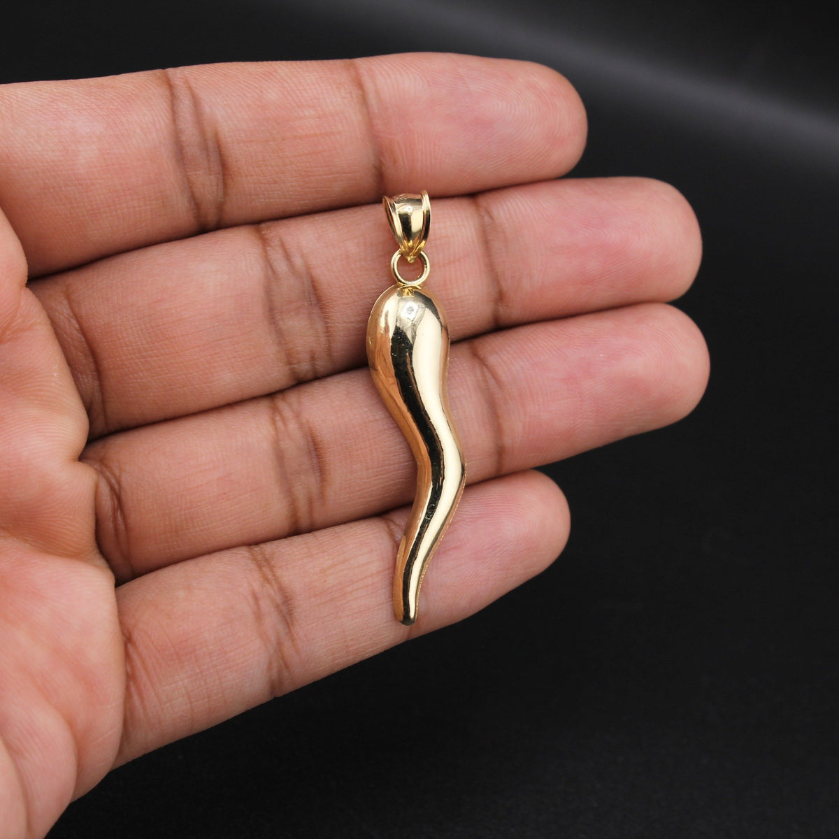 10K Cornicello Pendant