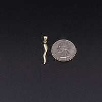 10K YG Solid Corn Pendant (1.7g)