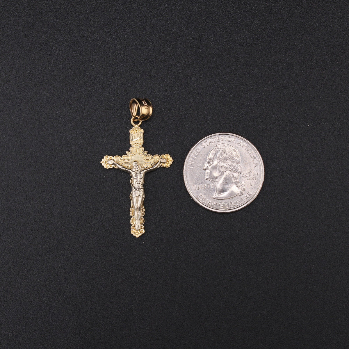 10K YG Cross Pendant (2.9g)