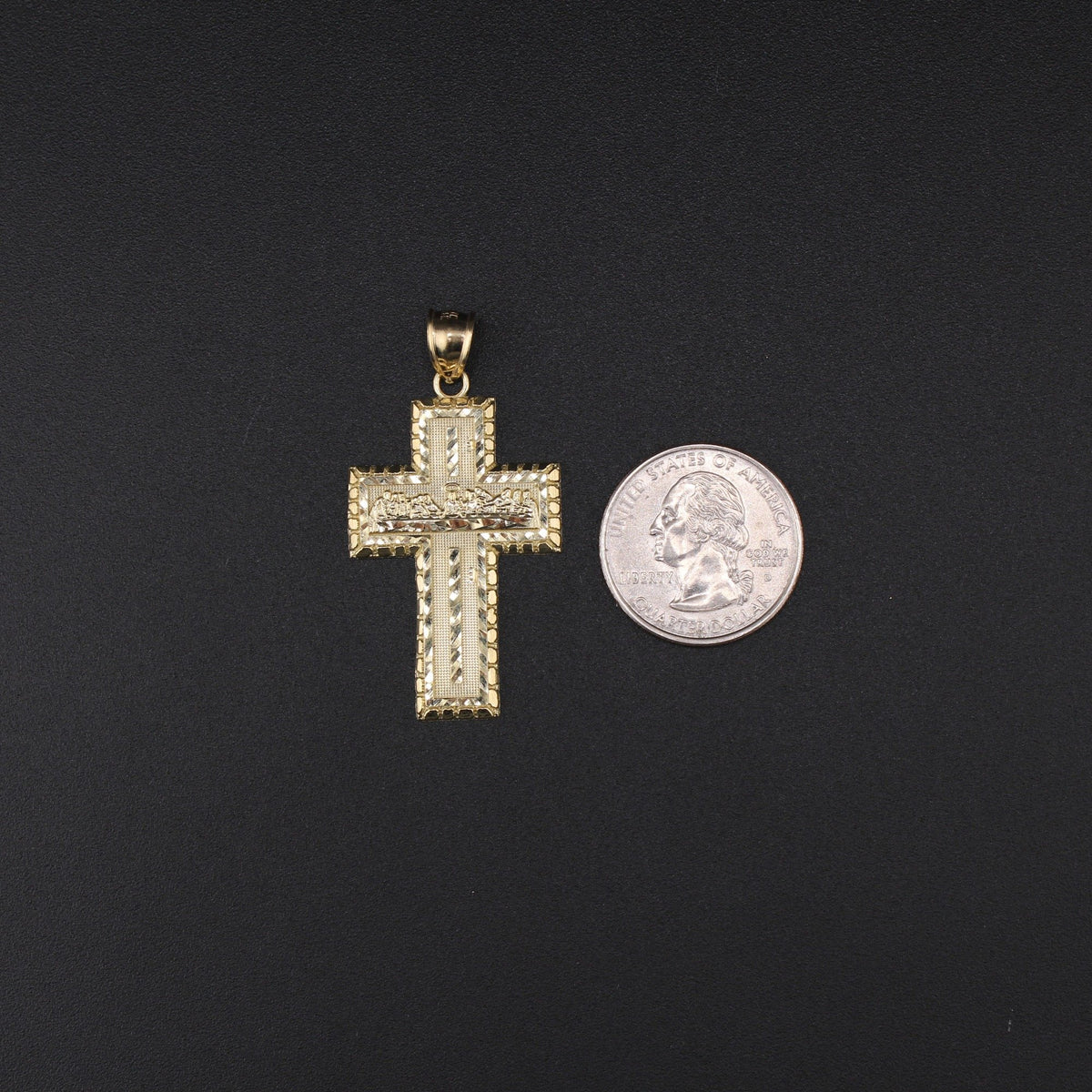 10K YG Cross Pendant (4.2g)