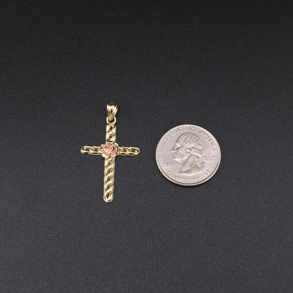 10K YG Cross Pendant (2.2g)
