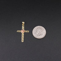 10K YG Cross Pendant (2.2g)