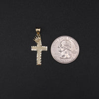 10K YG Cross Pendant (1.1g)
