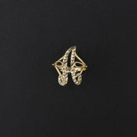 10K YG Initials Ring