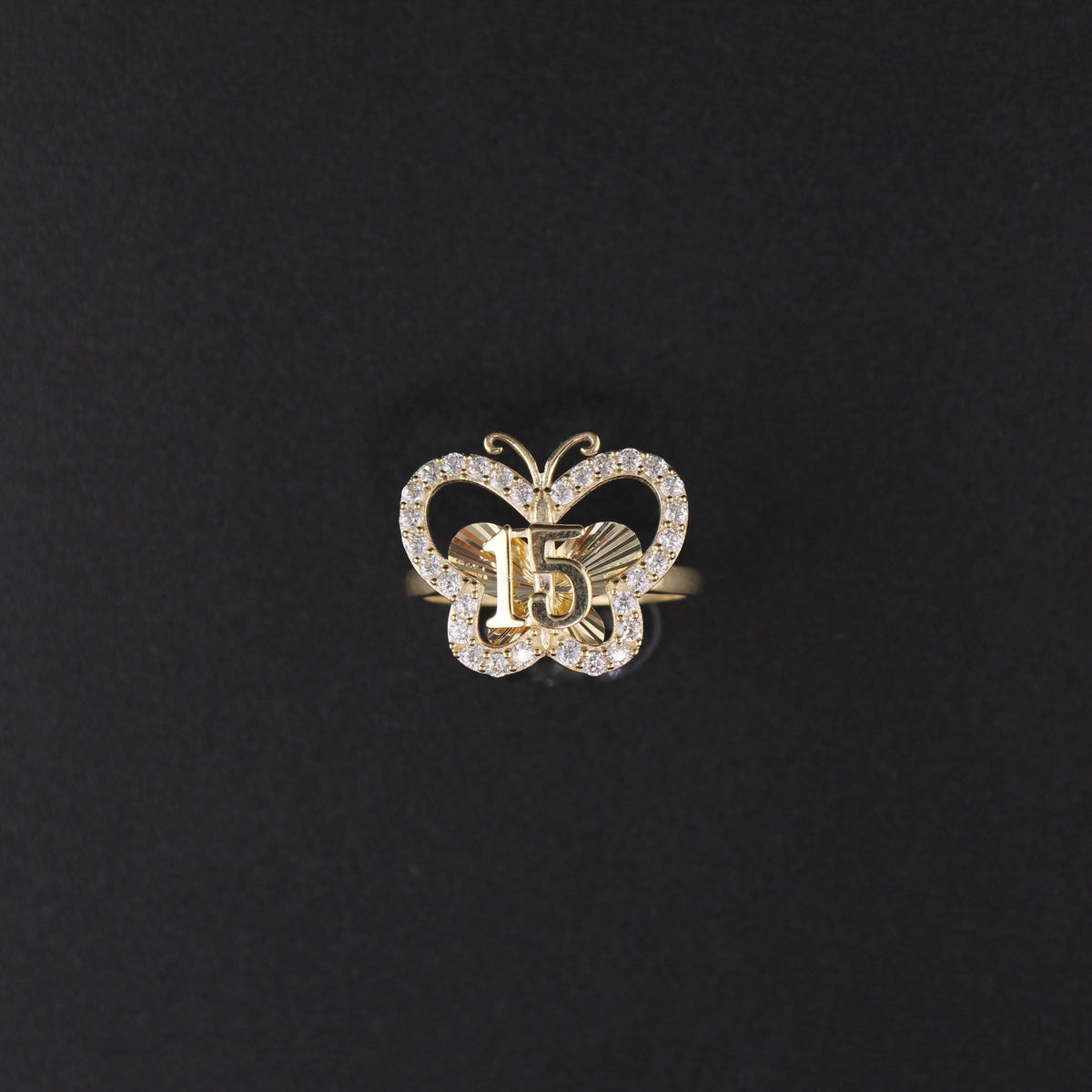 10K YG Butterfly Ring (2.2g)