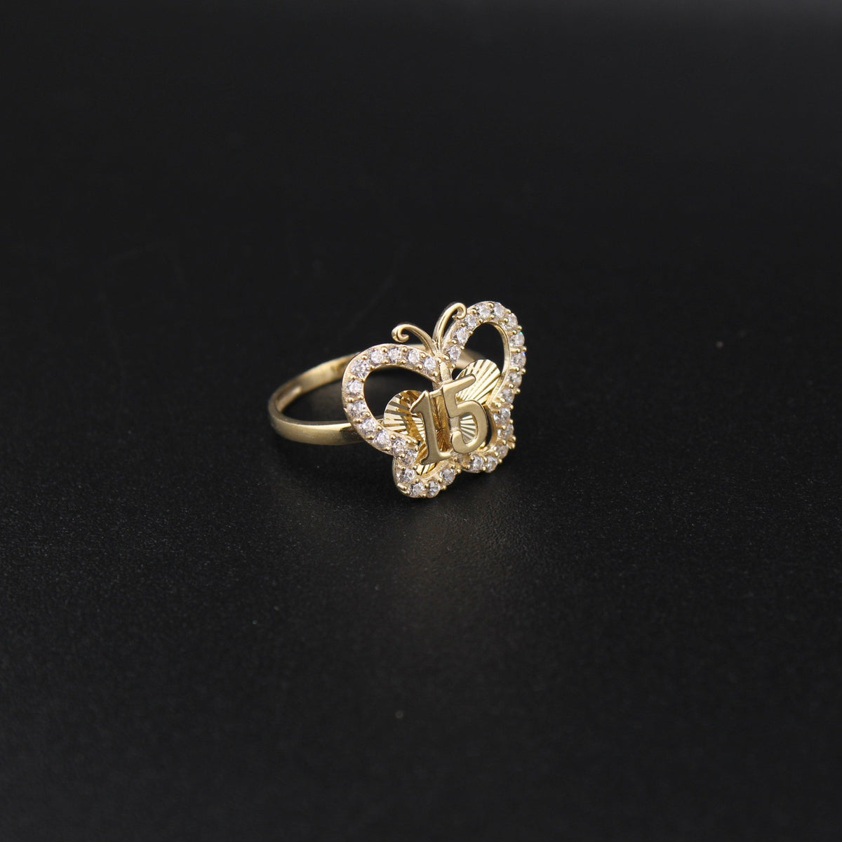 10K YG Butterfly Ring (2.2g)