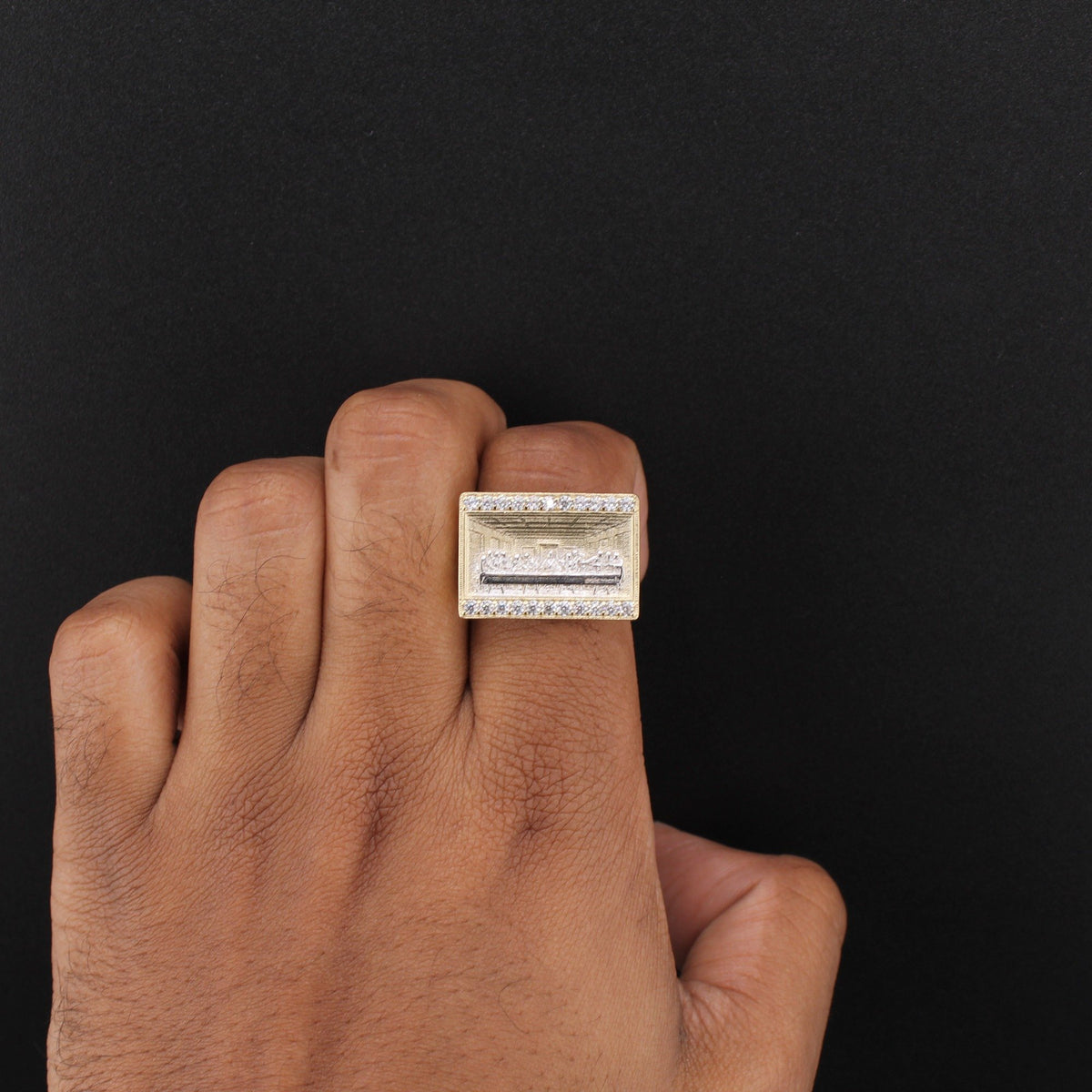 10K YG Last Supper Ring (4.8g)