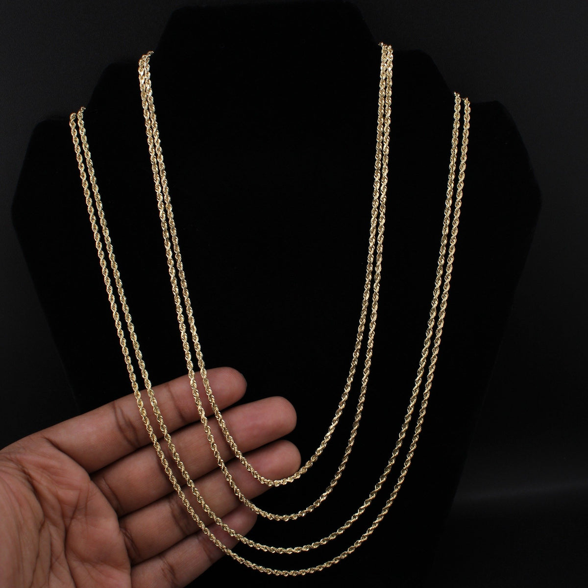 10K YG Rope Chain 2.5mm