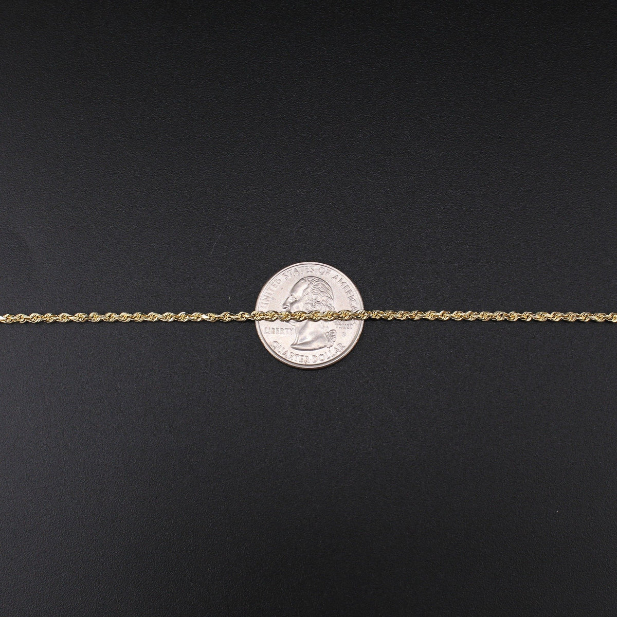 10K YG Rope Chain 2mm