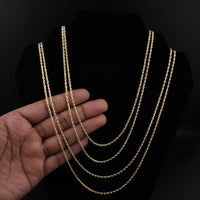 10K YG Rope Chain 2mm