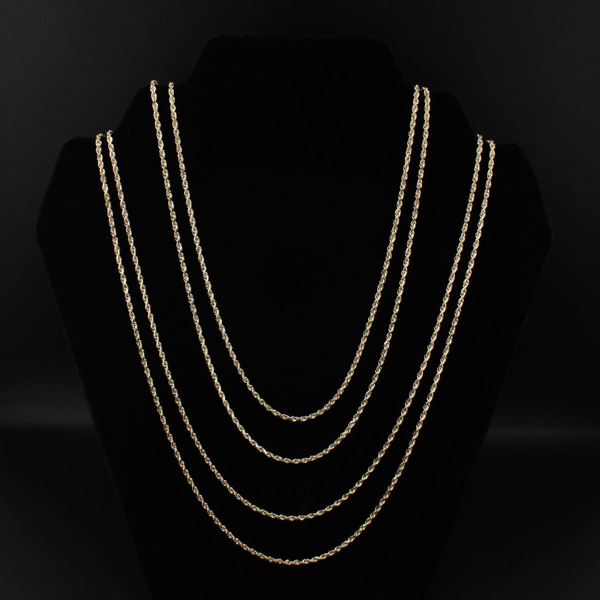 10K YG Rope Chain 2mm