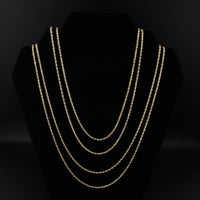 10K YG Rope Chain 2mm