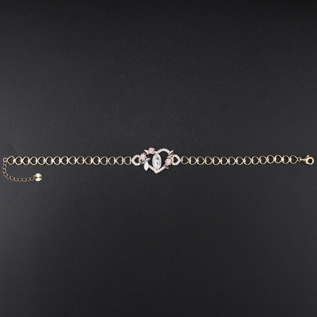10K YG Virgin Mary Bracelet 7in (3.6g)