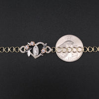 10K YG Virgin Mary Bracelet 7in (3.6g)