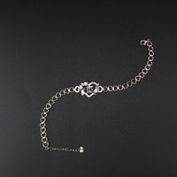 10K YG Quince Heart Bracelet 7in (3.2g)