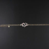 10K YG Quince Heart Bracelet 7in (3.2g)