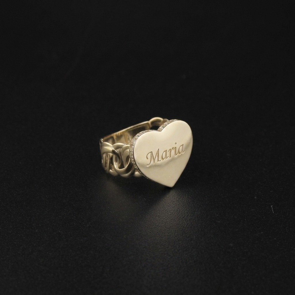 10K Heart Ring 