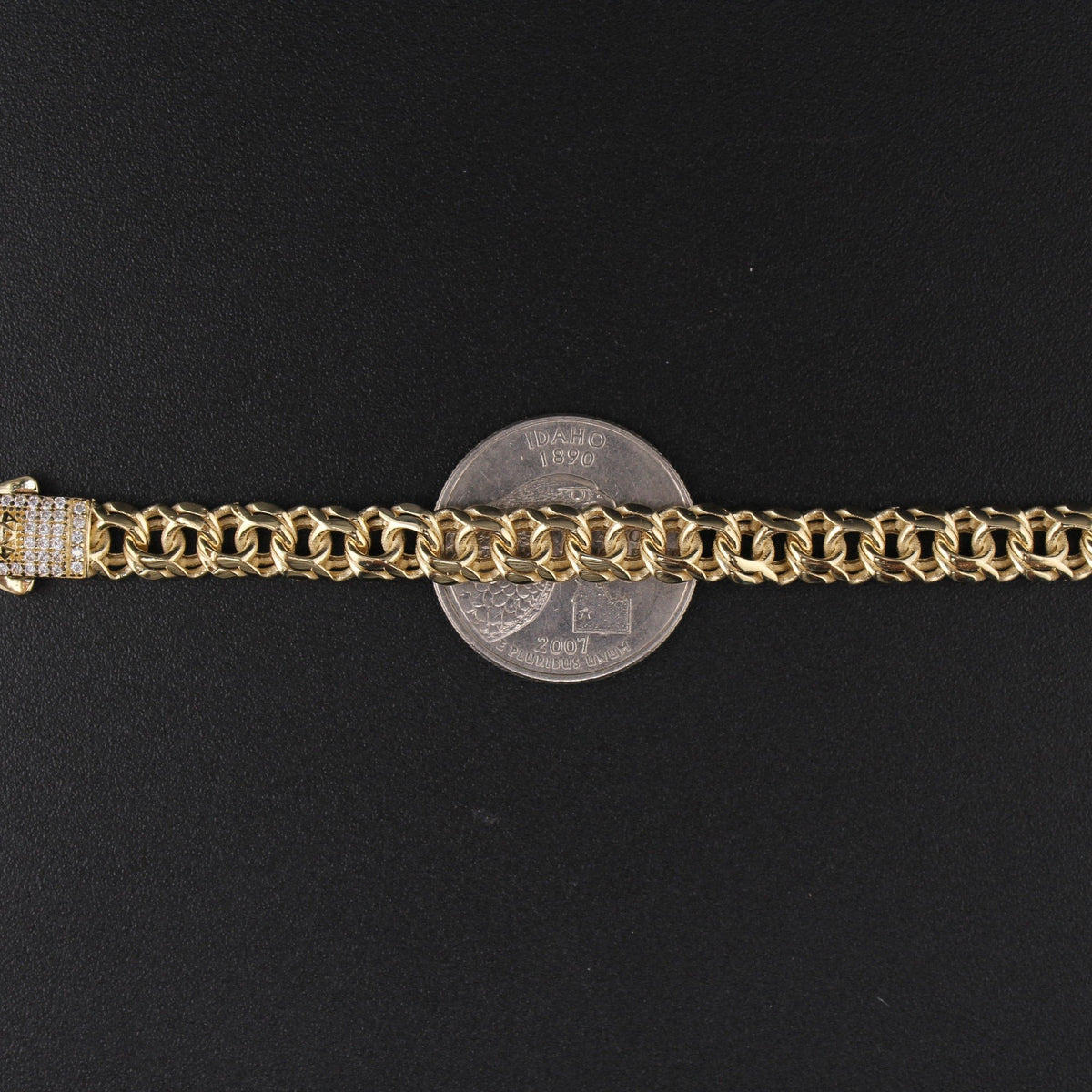 14K YG Bracelet 7.5inch 9.3G