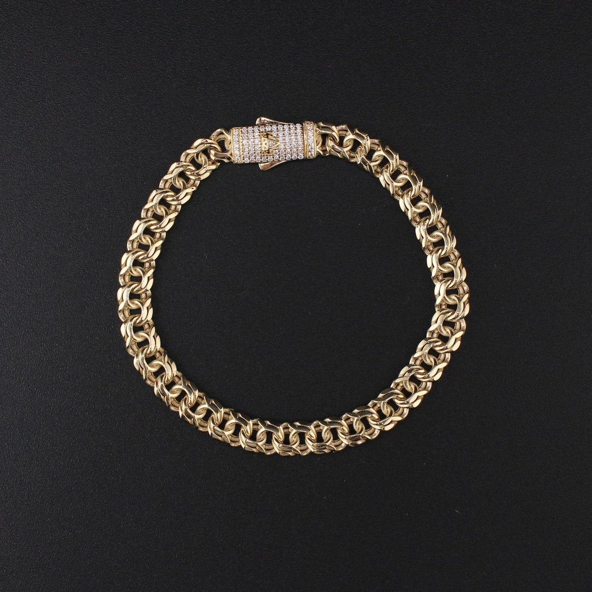 14K YG Bracelet 7.5inch 9.3G