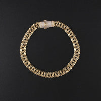 14K YG Bracelet 7.5inch 9.3G