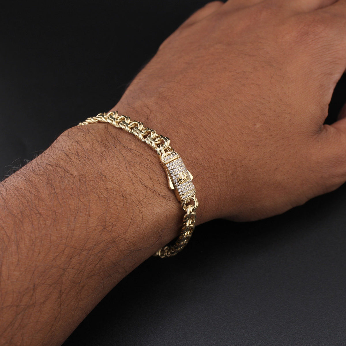 14K YG Bracelet 7.5inch 9.3G