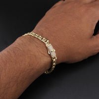 14K YG Bracelet 7.5inch 9.3G