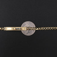 10K YG Bracelet 7in 4.8g
