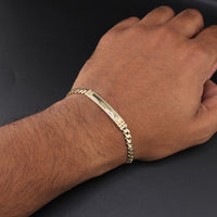 10K YG Bracelet 7in 4.8g