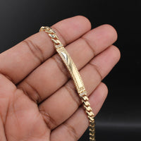 10K YG Bracelet 7in 4.8g