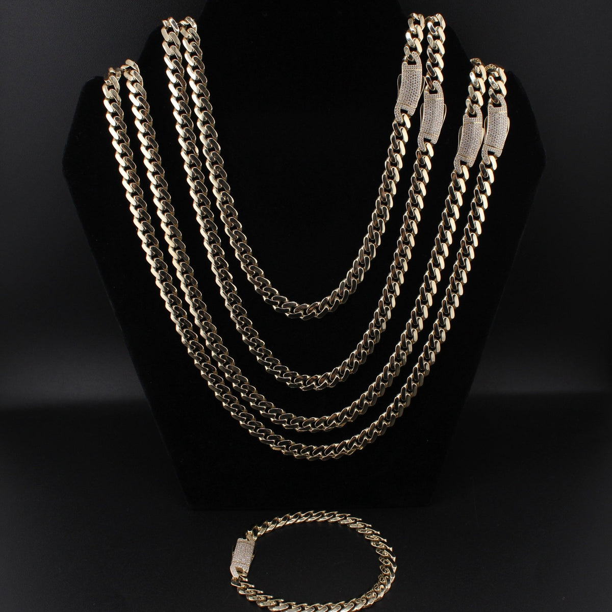 10K YG Chain Miami Cuban 8mm