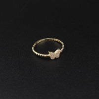 10K YG Ring Butterfly