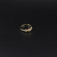 10K YG Ring Flower