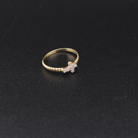 10K YG Cross Ring 