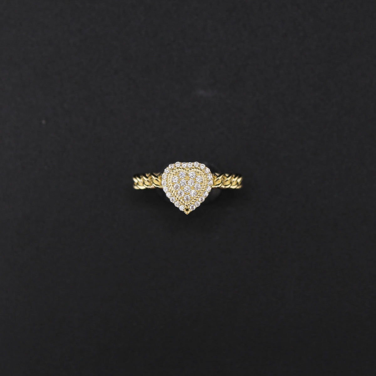 10K Heart Ring
