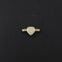 10K Heart Ring
