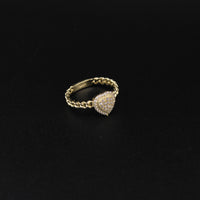 10K Heart Ring