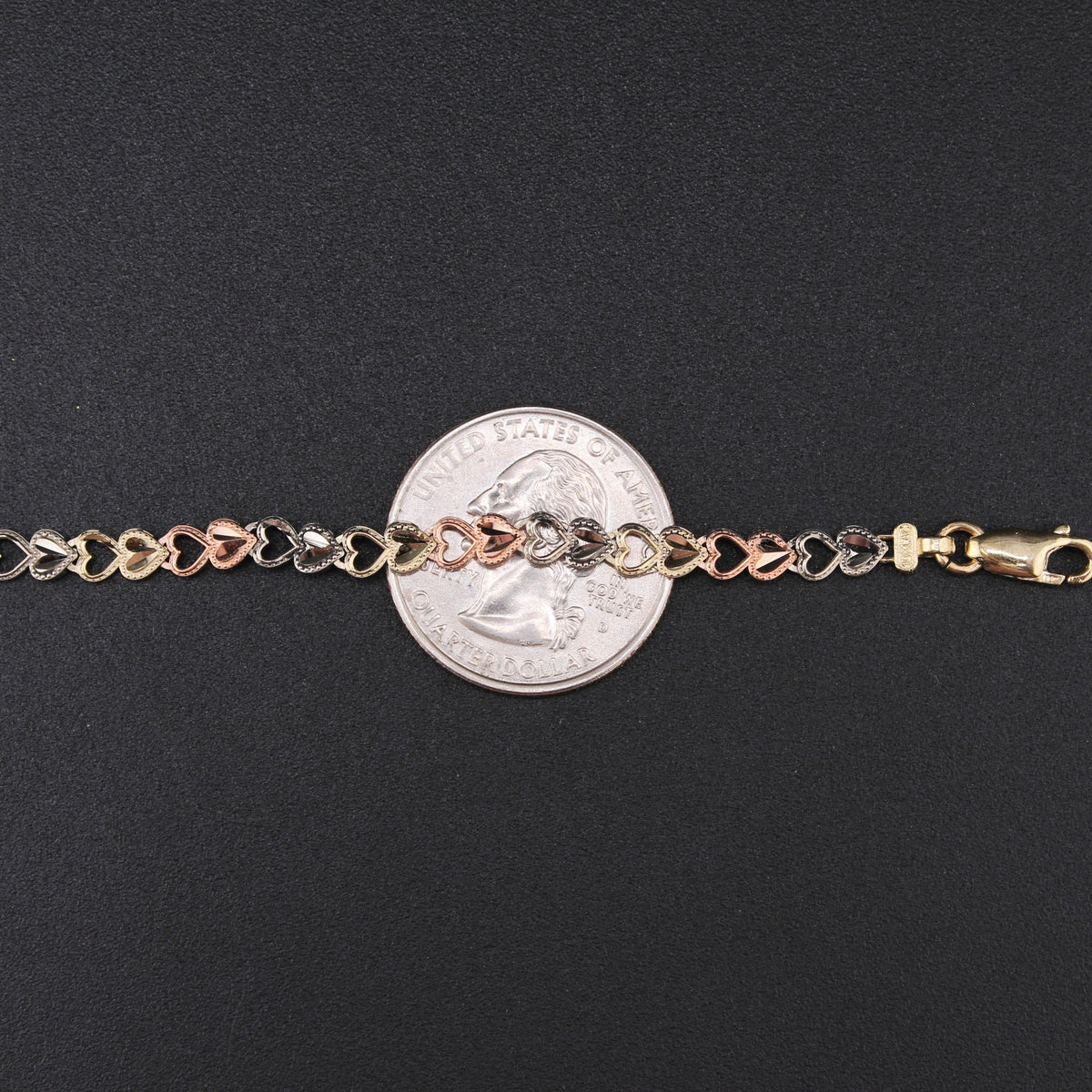 10K Heart Bracelet