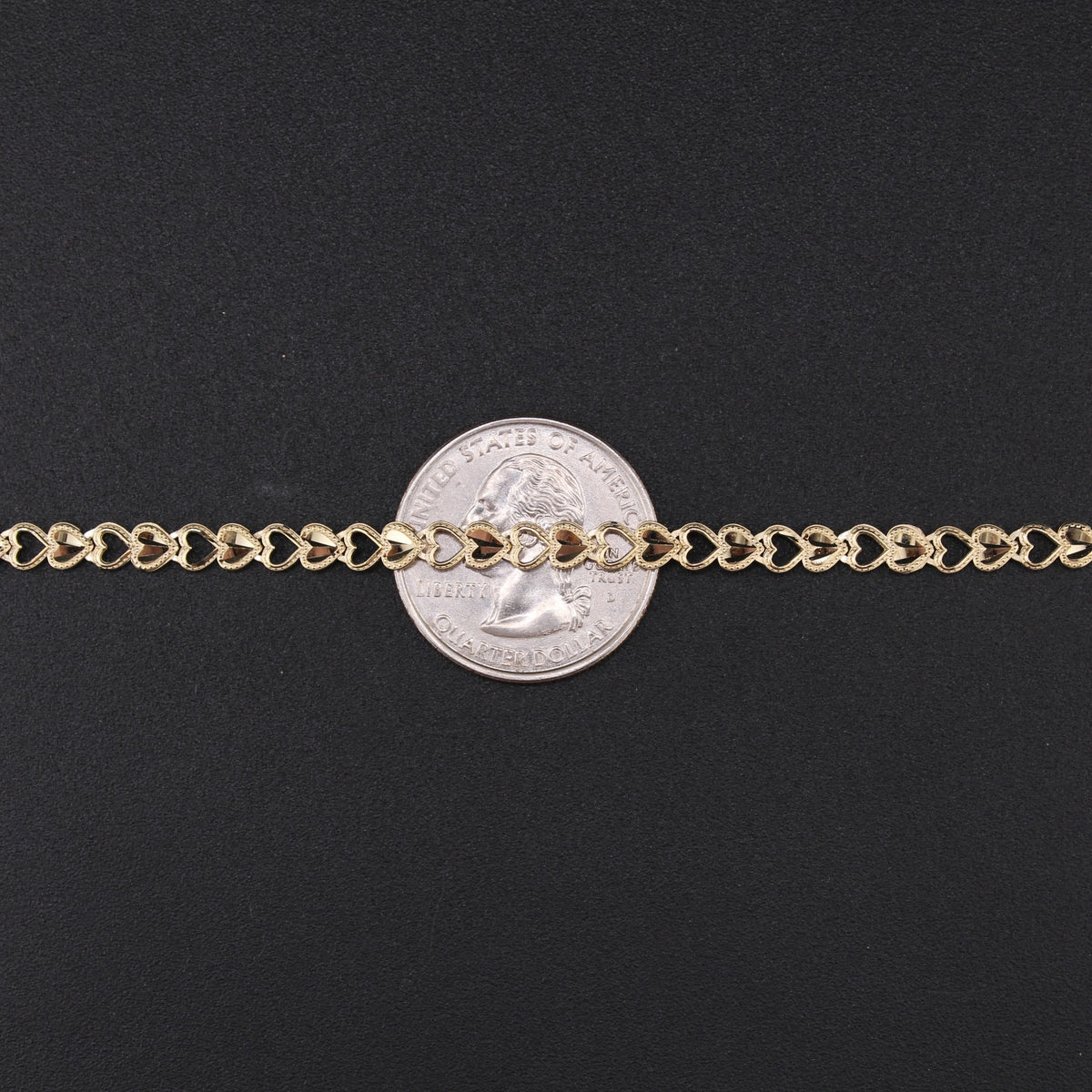 10K Heart Bracelet