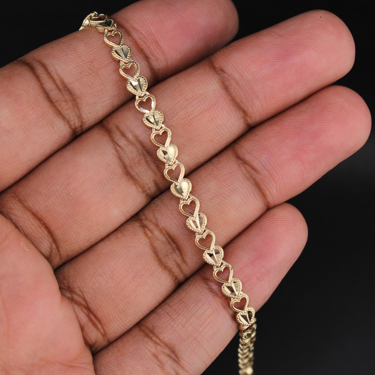 10K Heart Bracelet