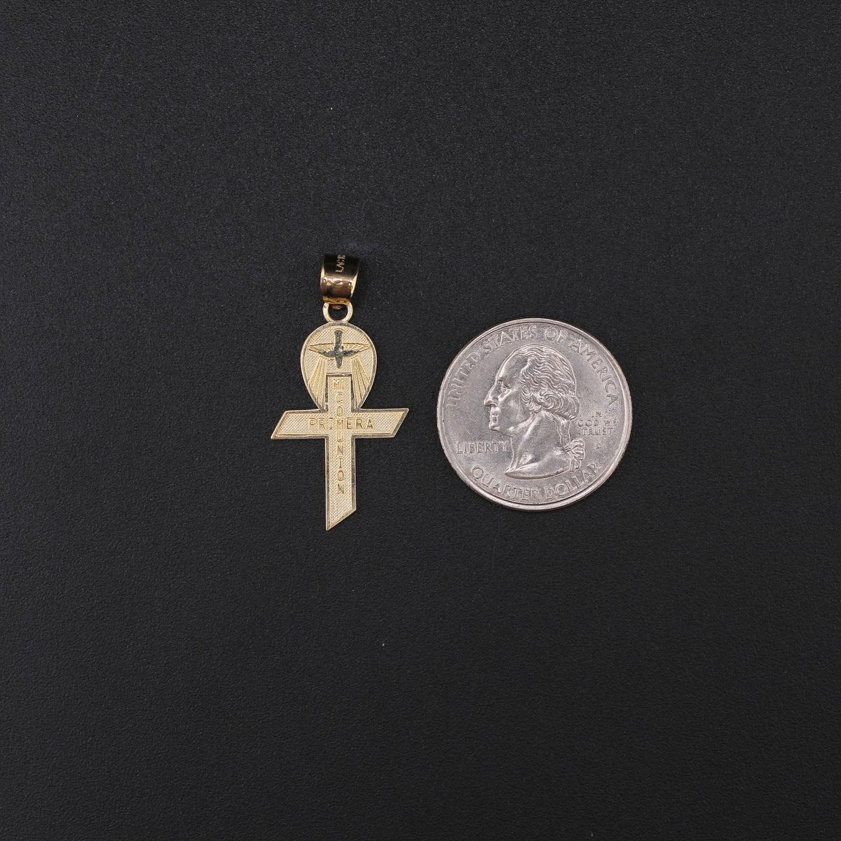 10K YG Cross Charm