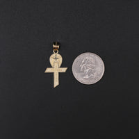 10K YG Cross Charm