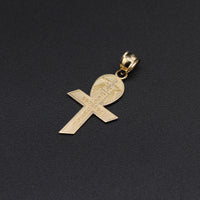 10K YG Cross Charm