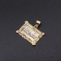 10K Last Supper 1.6g YG Pendant on black 