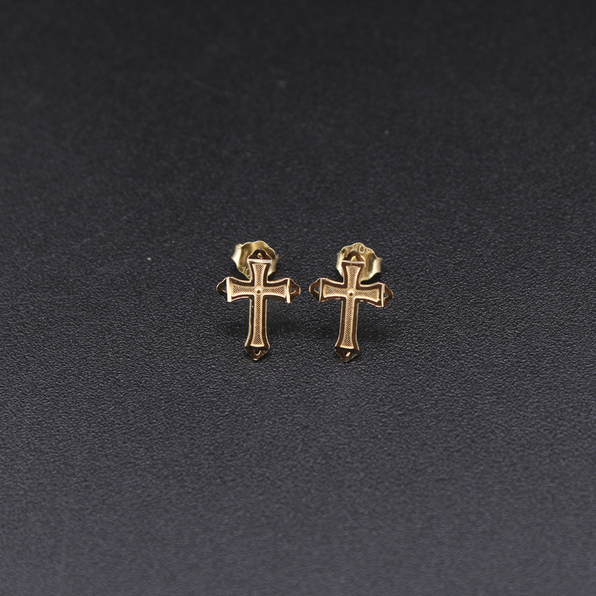 10K Cross Earrings