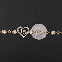14K Quince Bracelet 7in