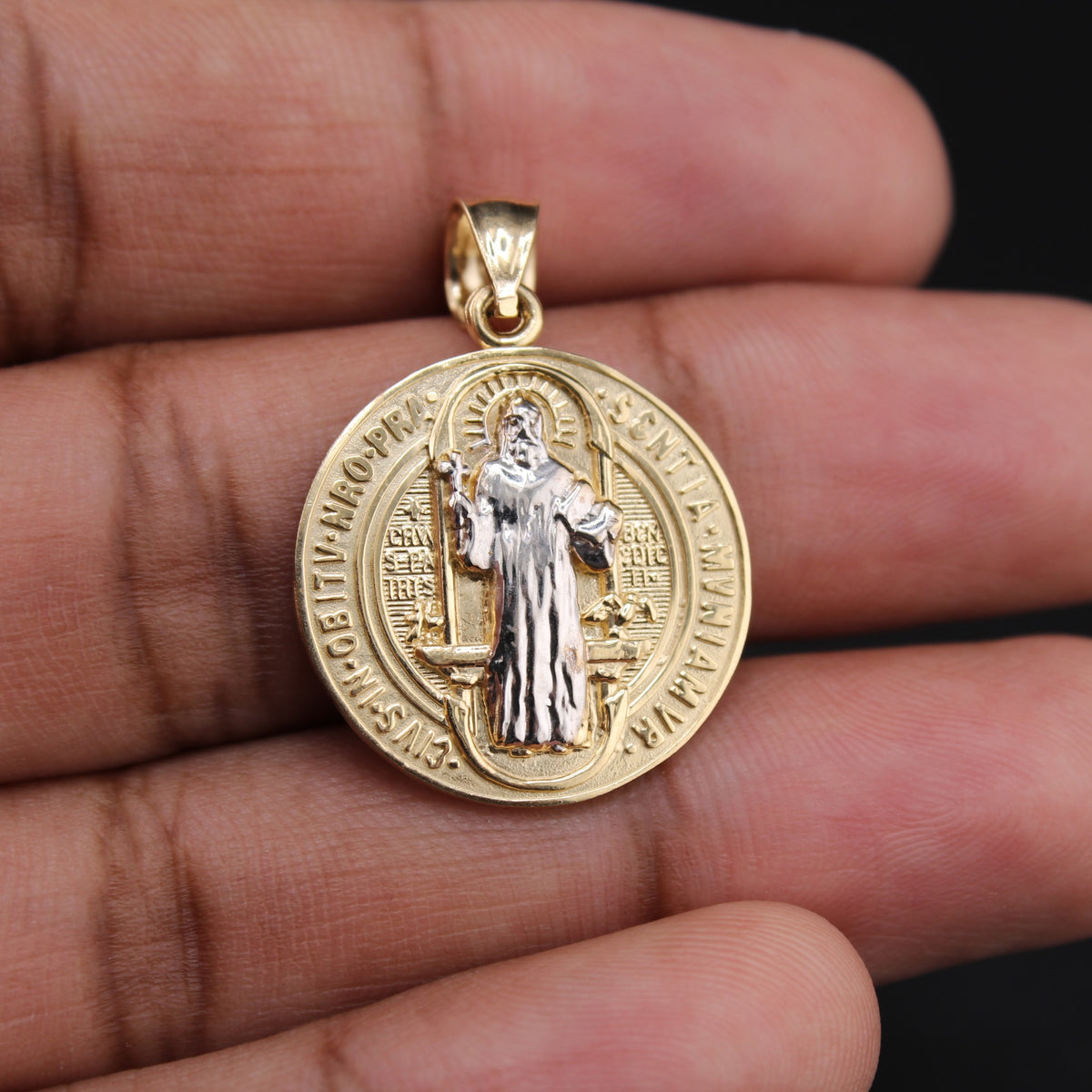 14K St. Benedict TT Pendant