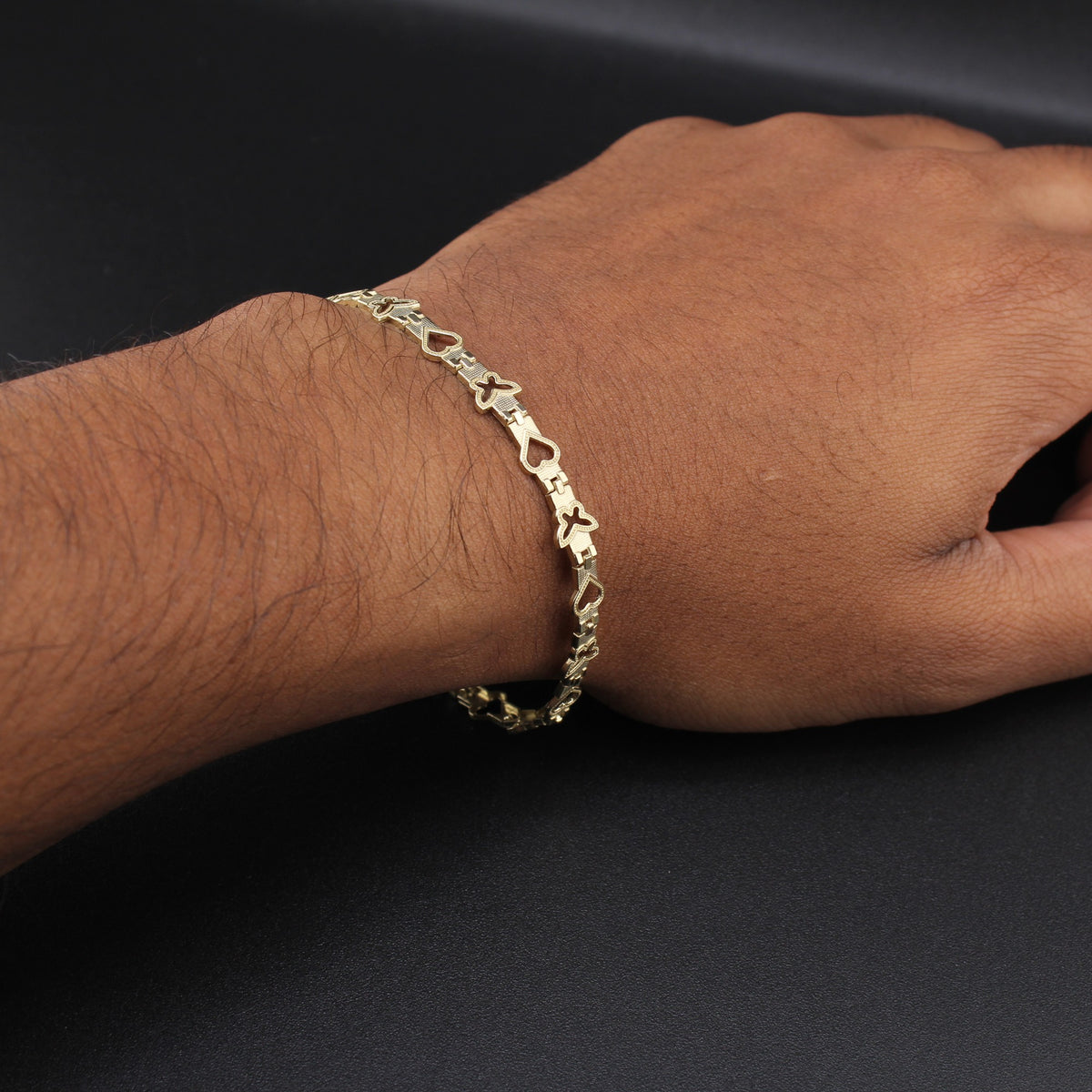 10K YG Bracelet 7.5in